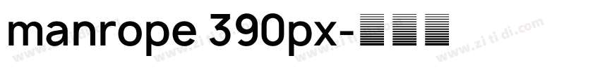 manrope 390px字体转换